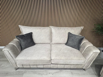 DFS - Cherished Style 3 + 2 Seater Sofa Set, Formal Back, Oatmeal - RRP £2,598