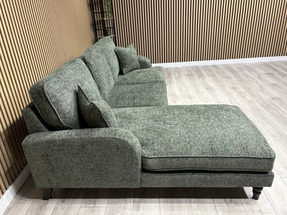 Laura Ashley LYNDEN Style Fabric 3 Seater LHF Chaise Corner Sofa - RRP £2625
