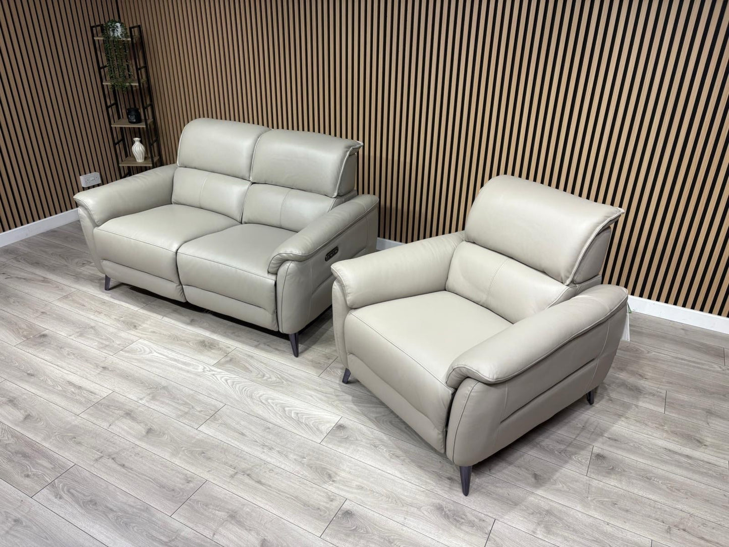 Furniture Village JUDE Style Leather 2 Seater Sofa + Armchair Set - RRP £4,440