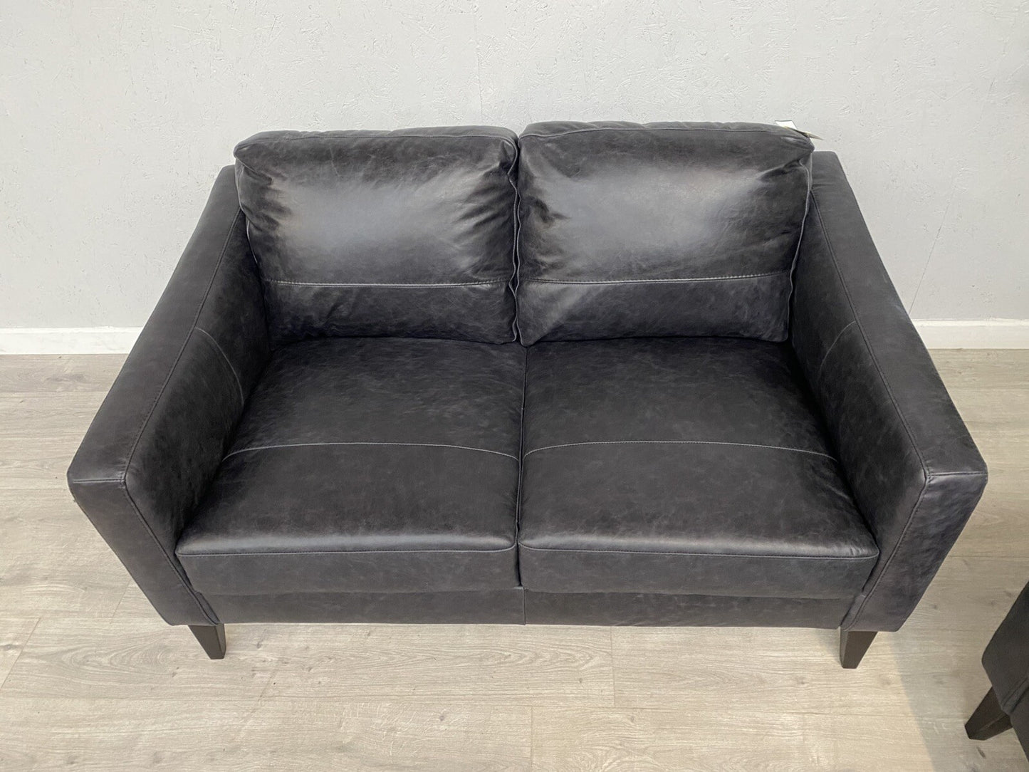 John Lewis BAILEY Style Leather 3 Seater + 2 Seater Sofa Set, Black - RRP £3,498