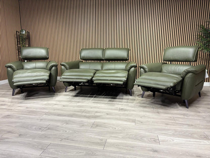 Furniture Village JUDE Style Leather 2 Seater Sofa + 2 x Armchairs - RRP £6,485
