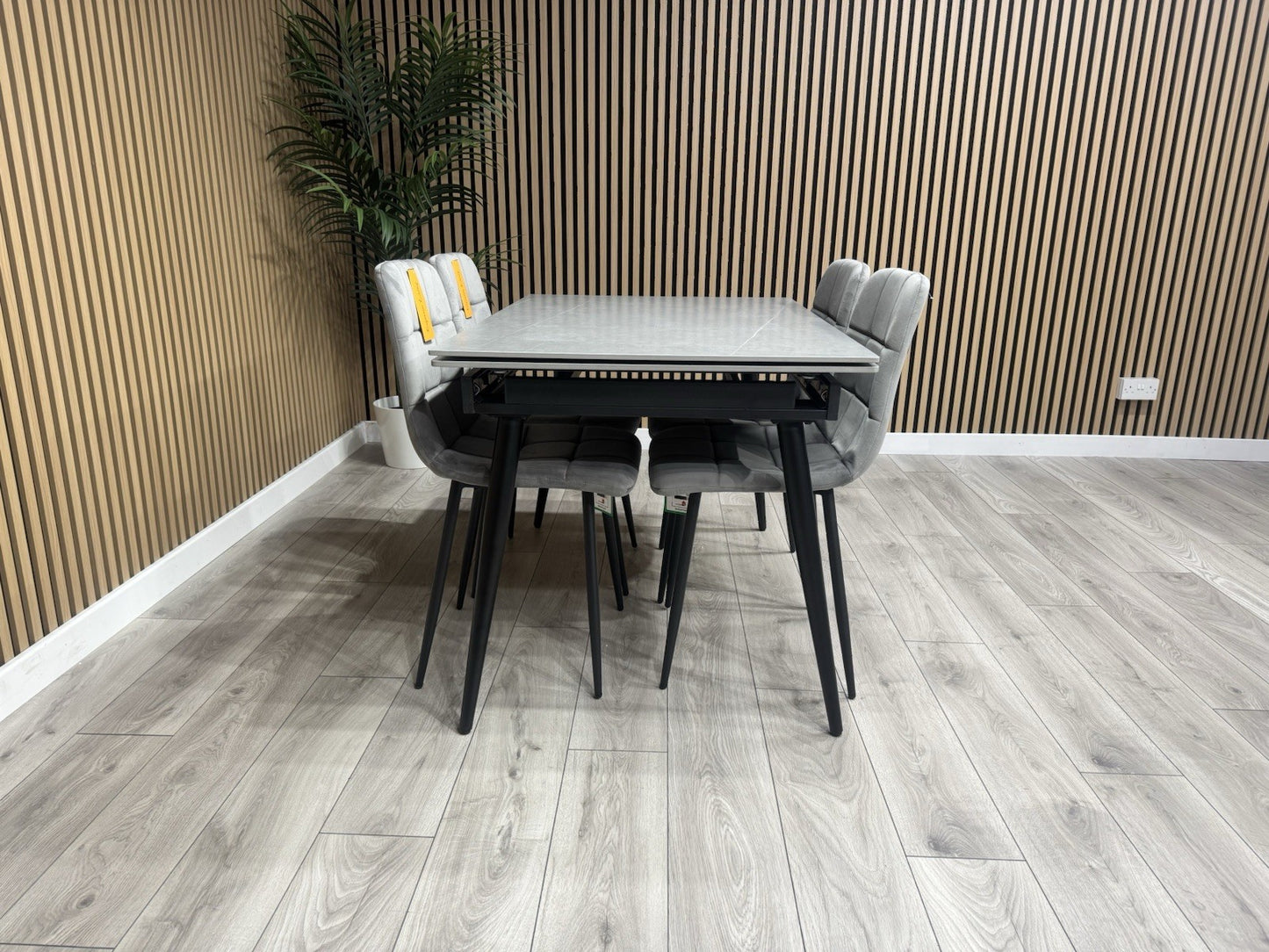NEXT Sample - VERONA Marble Effect Extending Dining Table + 4 x Chairs RRP £1799
