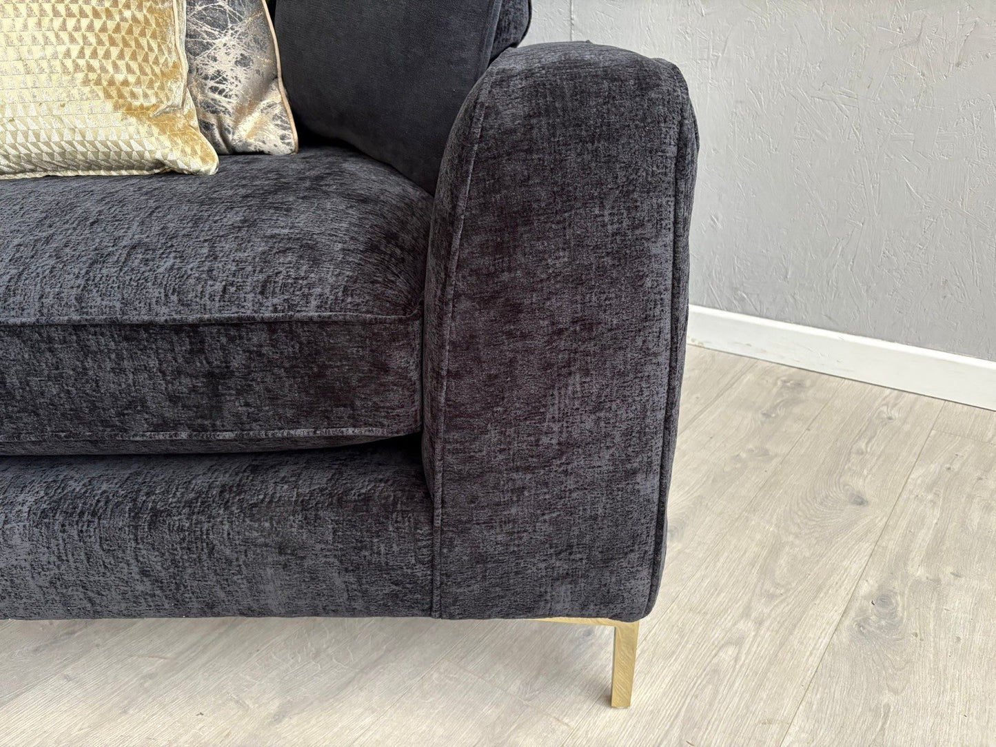 Sofology ROCOCO Fabric Love Seat Armchair / Chair, Verbier Jet - RRP £1599