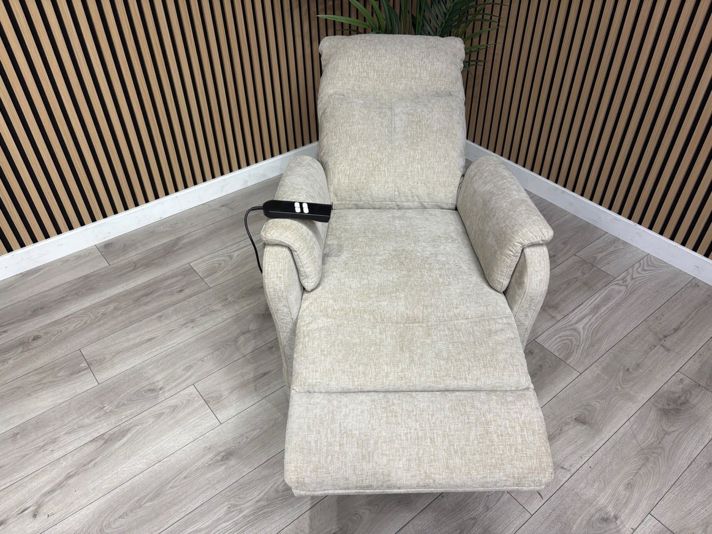 Furniture Village Fabric Rise & Recline Armchair, Linen - RRP £1299