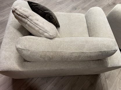 Charlie Marble Arch Style 3 Seater + Love Chair Fabric Sofa Set - RRP £3098
