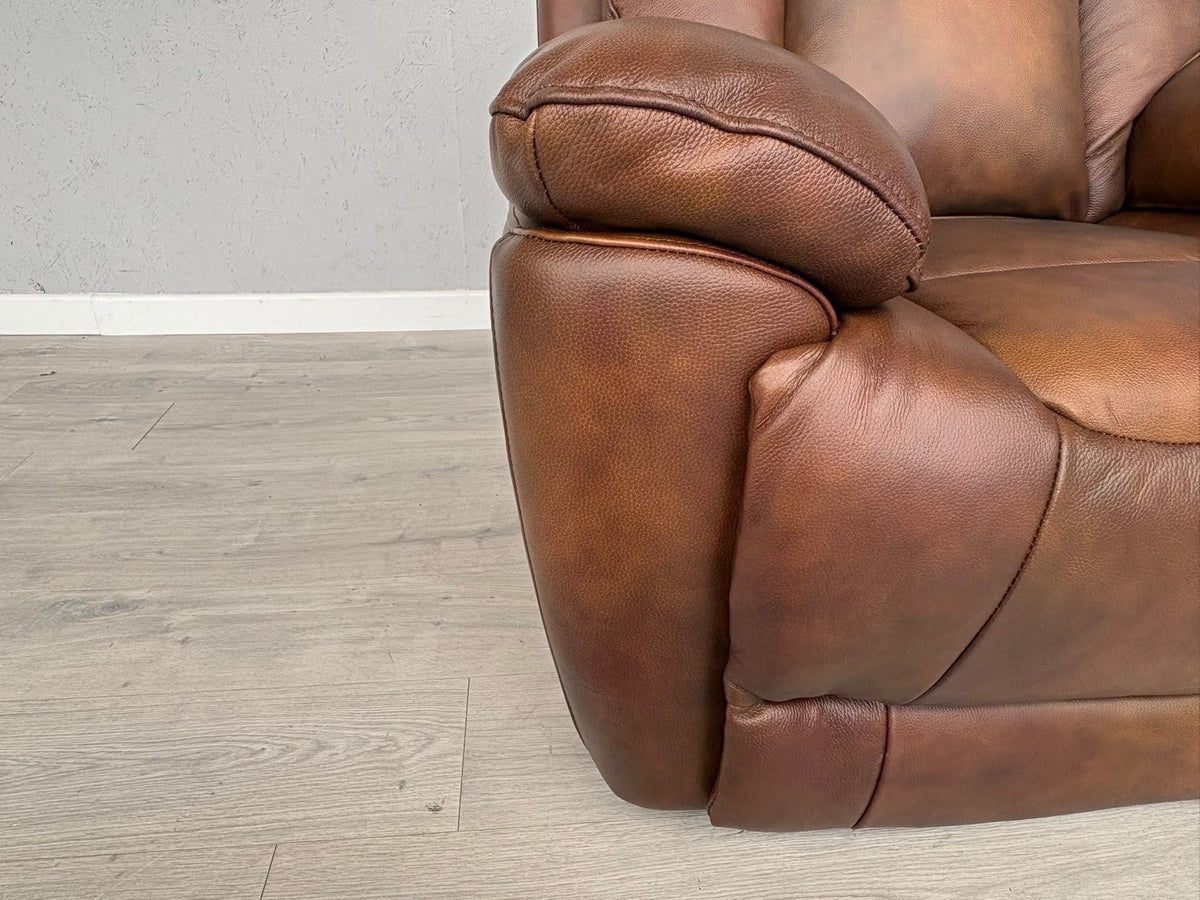 DFS Bravado Leather Power Recliner Armchair + Power Headrests - RRP £1,149