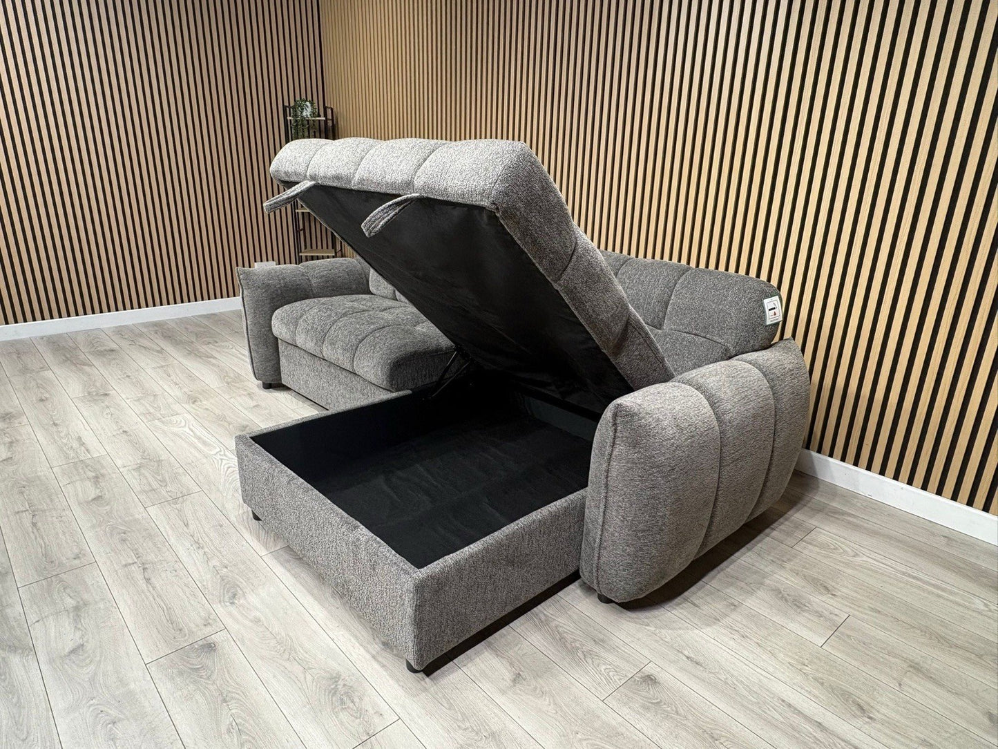 CAMDEN Premium Fabric RHF or LHF Chaise Sofa Bed with Storage - RRP £1595
