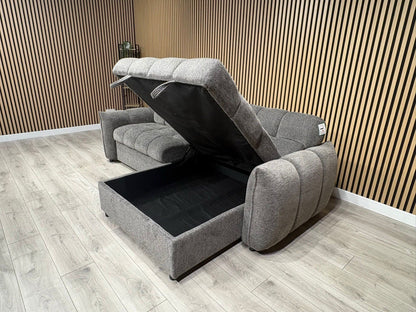 CAMDEN Premium Fabric RHF or LHF Chaise Sofa Bed with Storage - RRP £1595