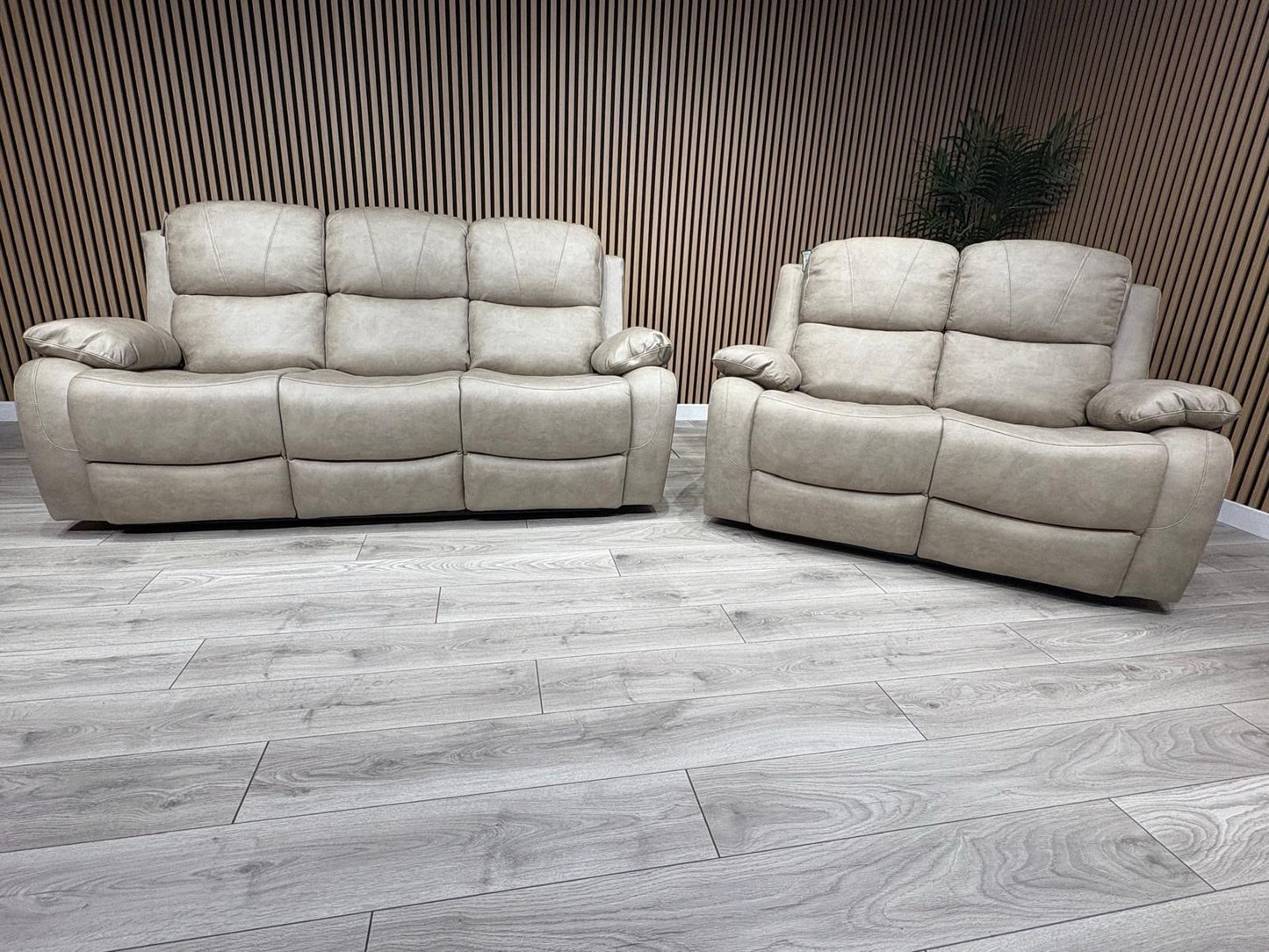 Boston Fabric 3 + 2 Seater Sofa Set, Manual Recliners - RRP £1999