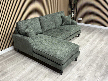 Laura Ashley LYNDEN Style Fabric 3 Seater LHF Chaise Corner Sofa - RRP £2625