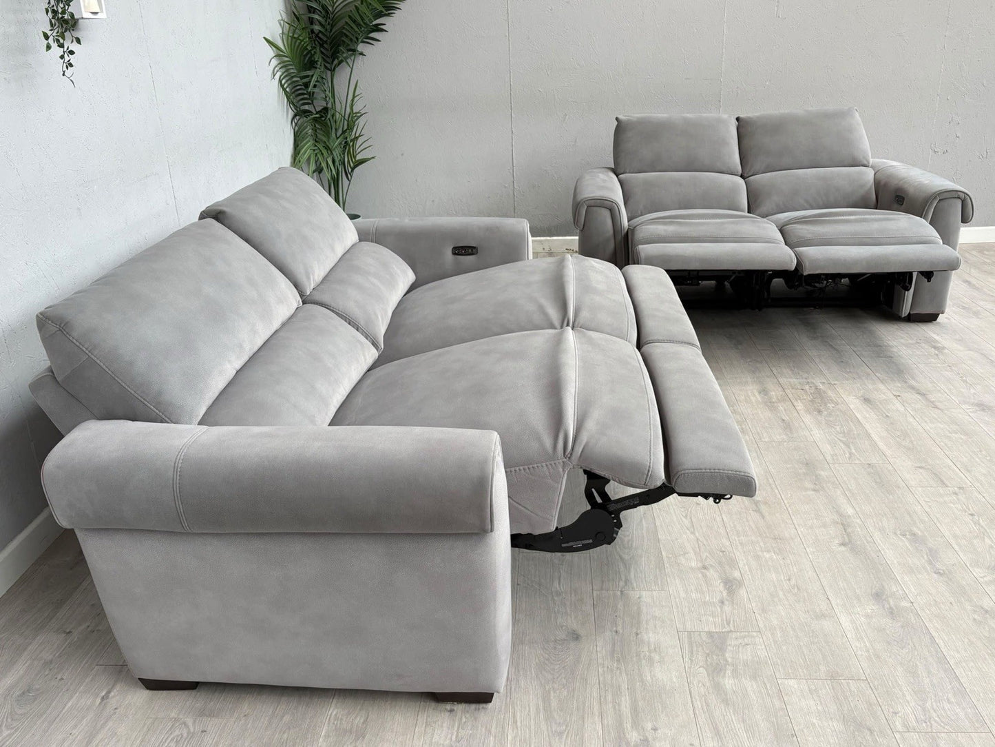 Furniture Village NIXON Fabric 3+2 Seater Power Recliner Sofa Set - RRP £2,290