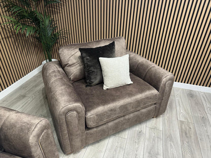 DEVINE Glamour Large Fabric Love Chair Armchair