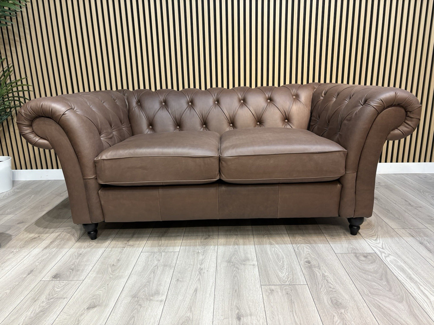 Next GOSFORD Leather Chesterfield Large 3 Seater + 2 Seater Sofa Set - RRP £5490