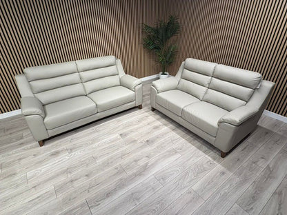 John Lewis Sample BELLA Leather Sofa, Pearl - Different Combinations Available