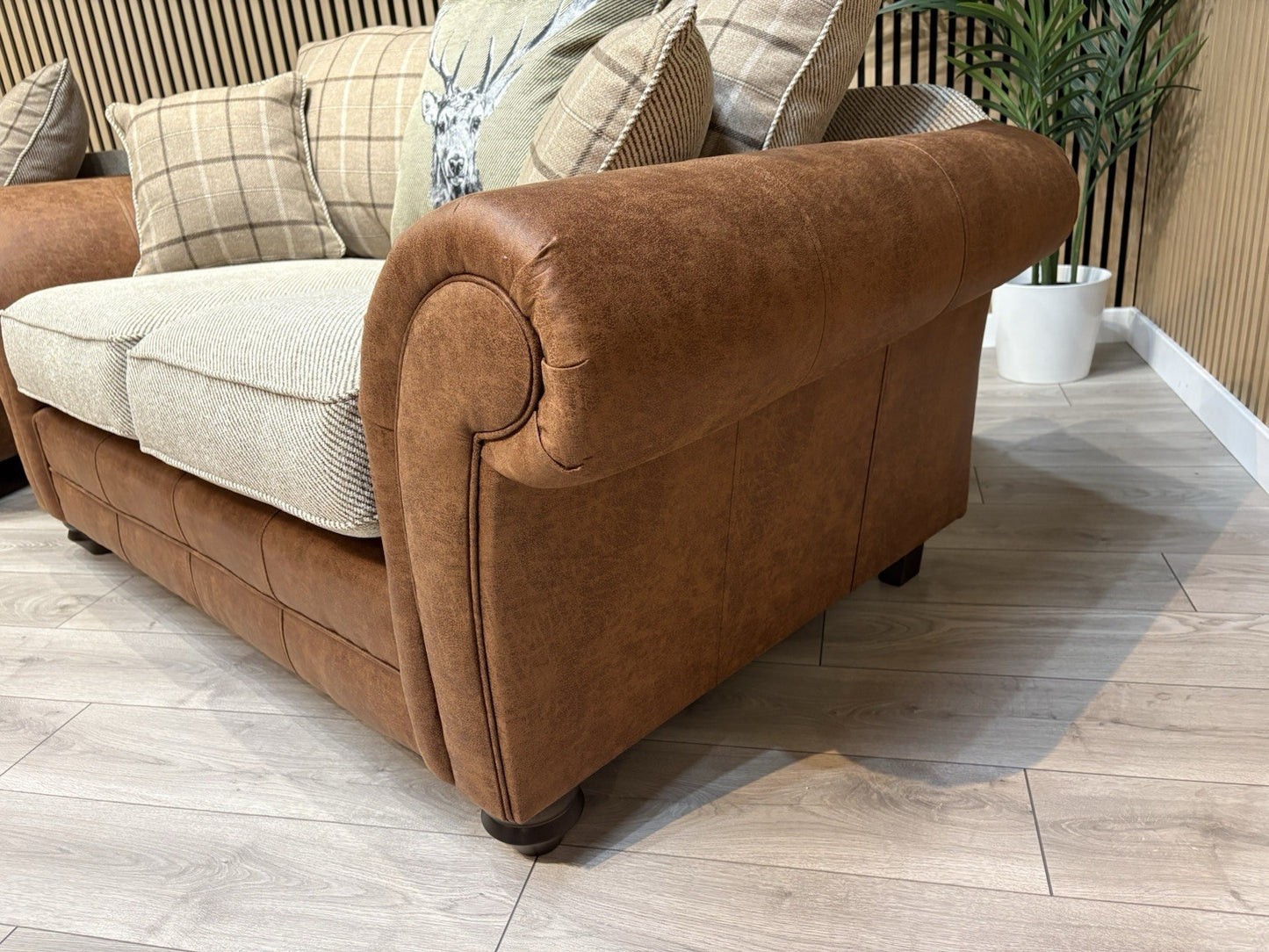 DARWIN Fabric Scatter Back 3 Seater + 2 Seater Sofa Set - RRP £2,598