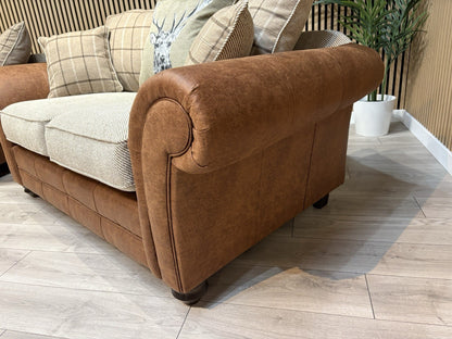 DARWIN Fabric Scatter Back 3 Seater + 2 Seater Sofa Set - RRP £2,598