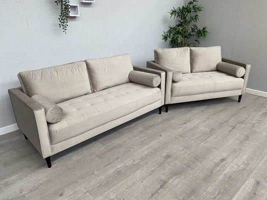 John Lewis MADE Scott Style Fabric 3 Seater + 2 Seater Sofa Set - RRP £2,098