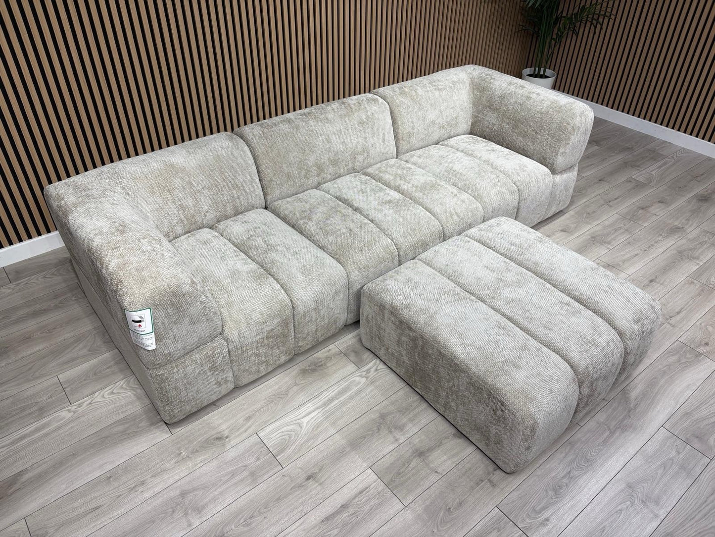 Taskers KIRWIN Large Fabric 3 Seater Sofa + Footstool - RRP £2,999
