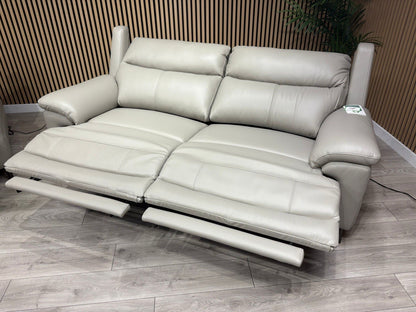 Furniture Village PANACHE Style Leather 3 + 2 Seater Power Recliner Sofa Set