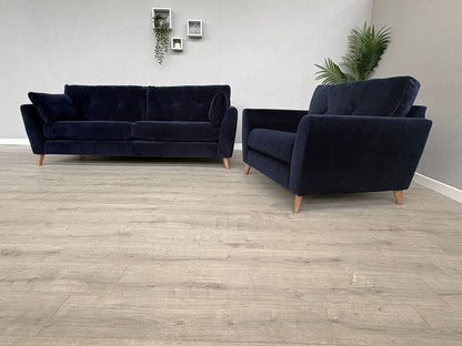 Dunelm - Peyton Grand Fabric 4 Seater Sofa + Love Chair / Armchair  - RRP £2,428