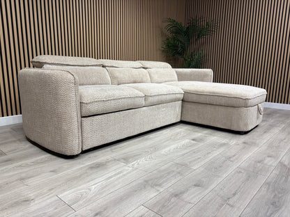 WINDSOR Premium Fabric LHF or RHF Chaise Sofa Bed with Storage - RRP £1399