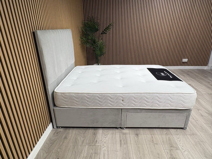 4ft6 Durham Bed Set, Inc Base + Headboard + Mattress (Storage Options Available)