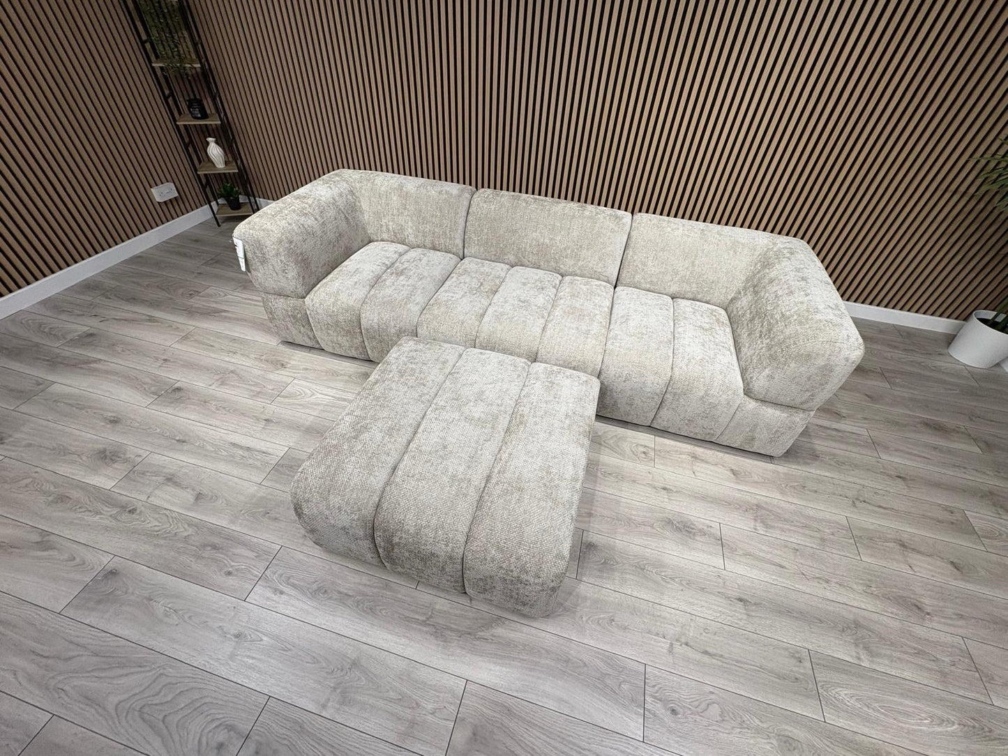 Taskers KIRWIN Large Fabric 3 Seater Sofa + Footstool - RRP £2,999