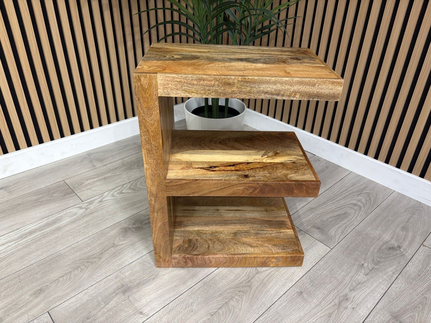 NEXT Sample - Cuba Mango Wood E Shape Shelving Unit - RRP: £459