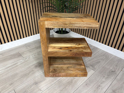 NEXT Sample - Cuba Mango Wood E Shape Shelving Unit - RRP: £459