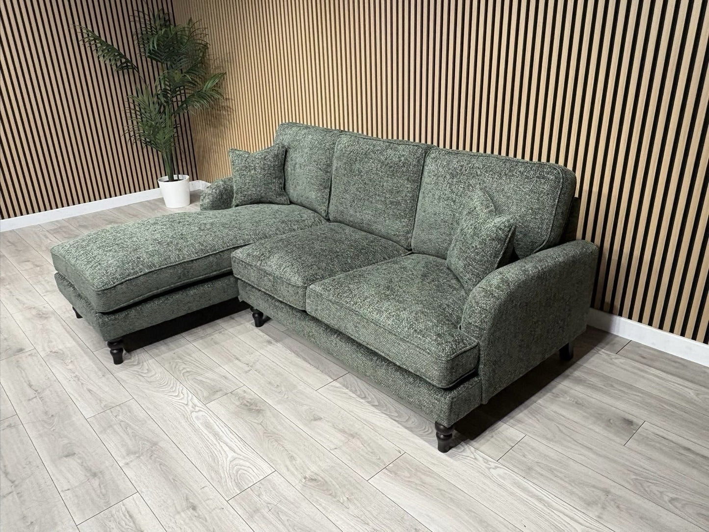 Laura Ashley LYNDEN Style Fabric 3 Seater LHF Chaise Corner Sofa - RRP £2625