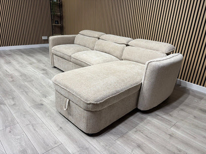 WINDSOR Premium Fabric LHF or RHF Chaise Sofa Bed with Storage - RRP £1399