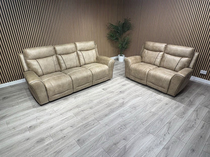 DFS 3 Seater + 2 Seater Fabric Power Recliner Sofa Set - RRP £3698