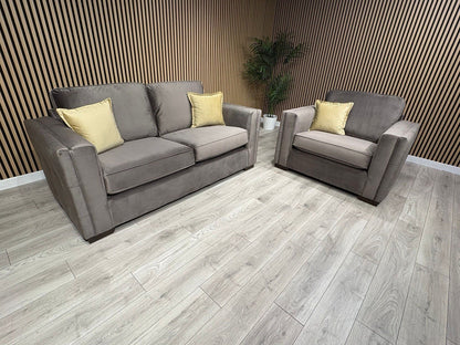 NEXT Sample Fabric 3 Seater Sofa + Love Chair Set - RRP £2498