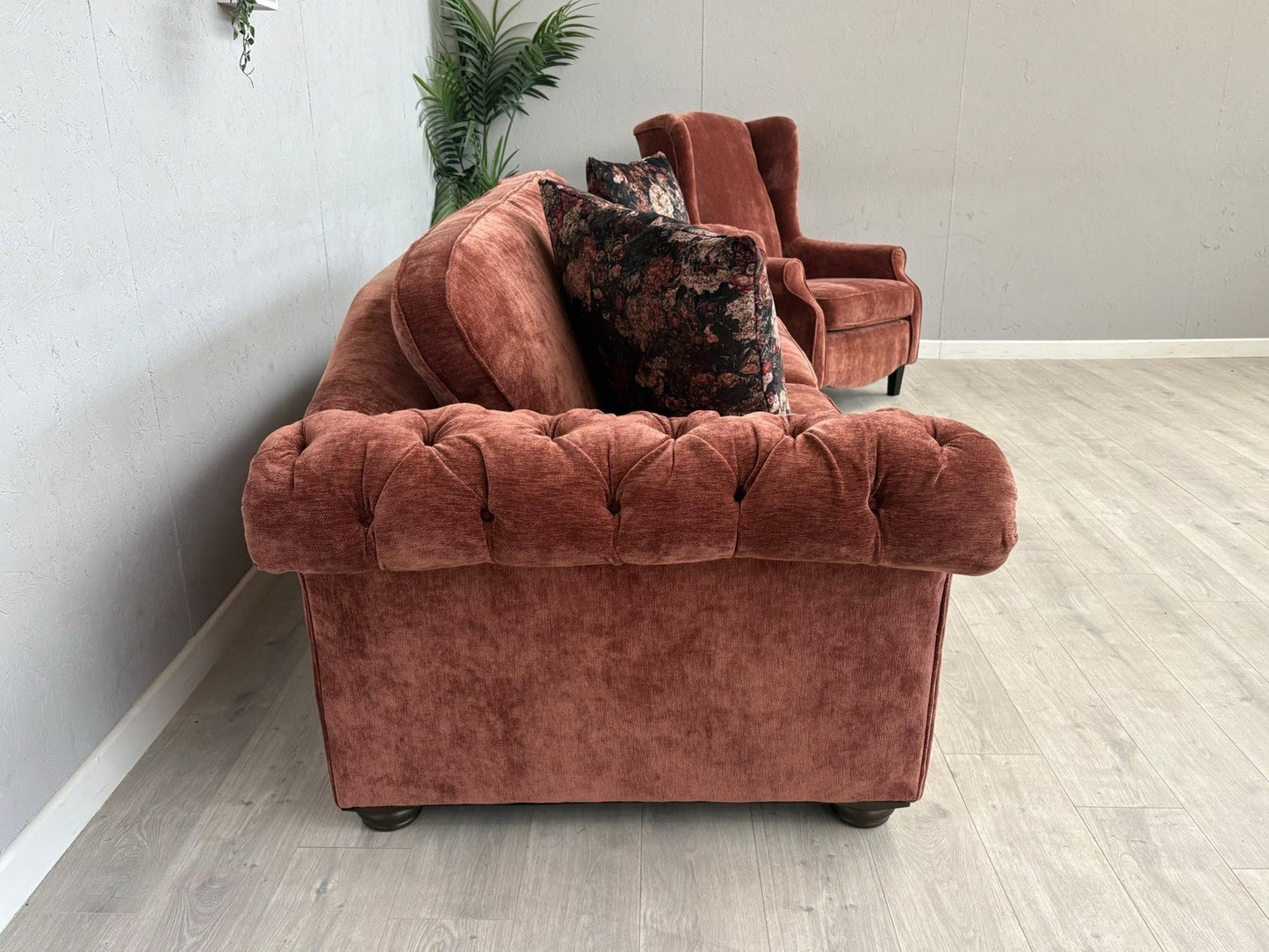 Victoria Fabric 4 Seater Sofa + Wingback Chair Set - RRP £3598