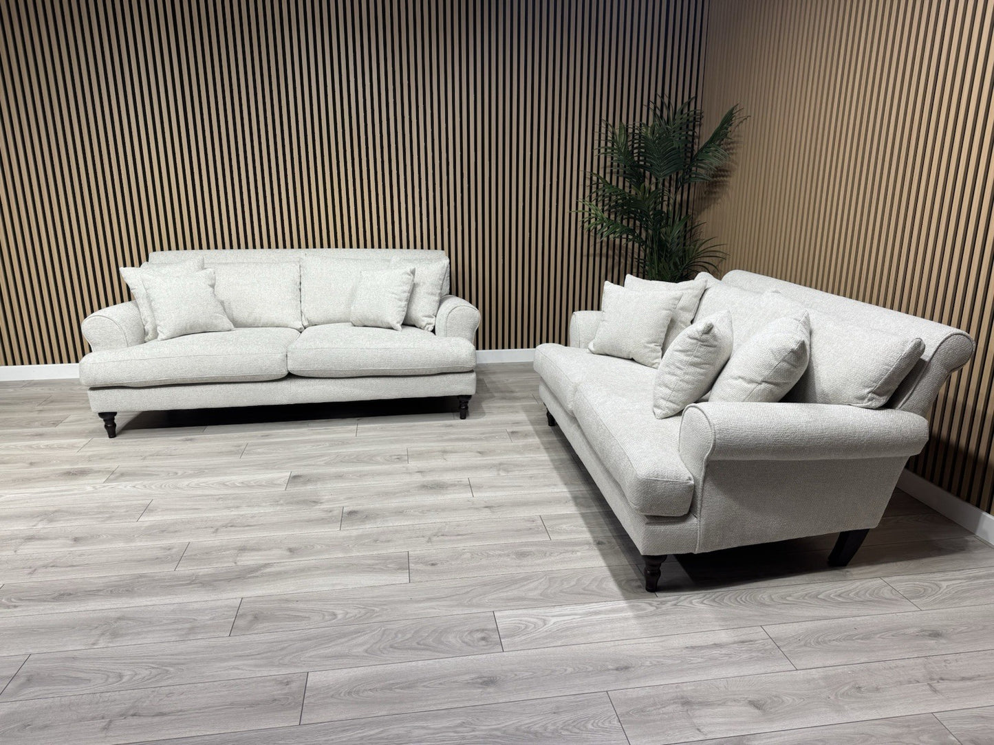 Laura Ashley LYNDEN Style Fabric 3 Seater + 2 Seater Sofa Set - RRP £2,700