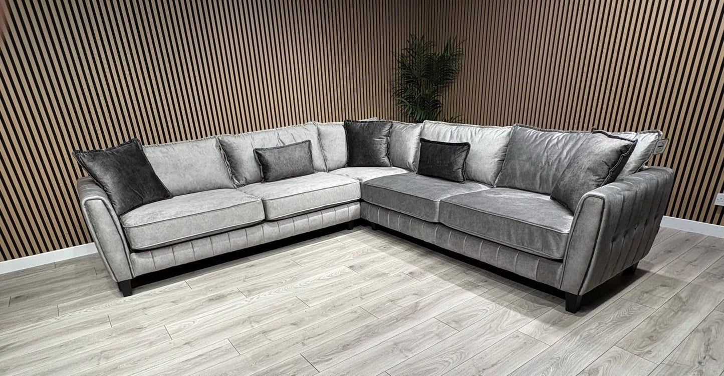 DFS - Cherished Fabric Corner Sofa, Formal Back - RRP: 2399