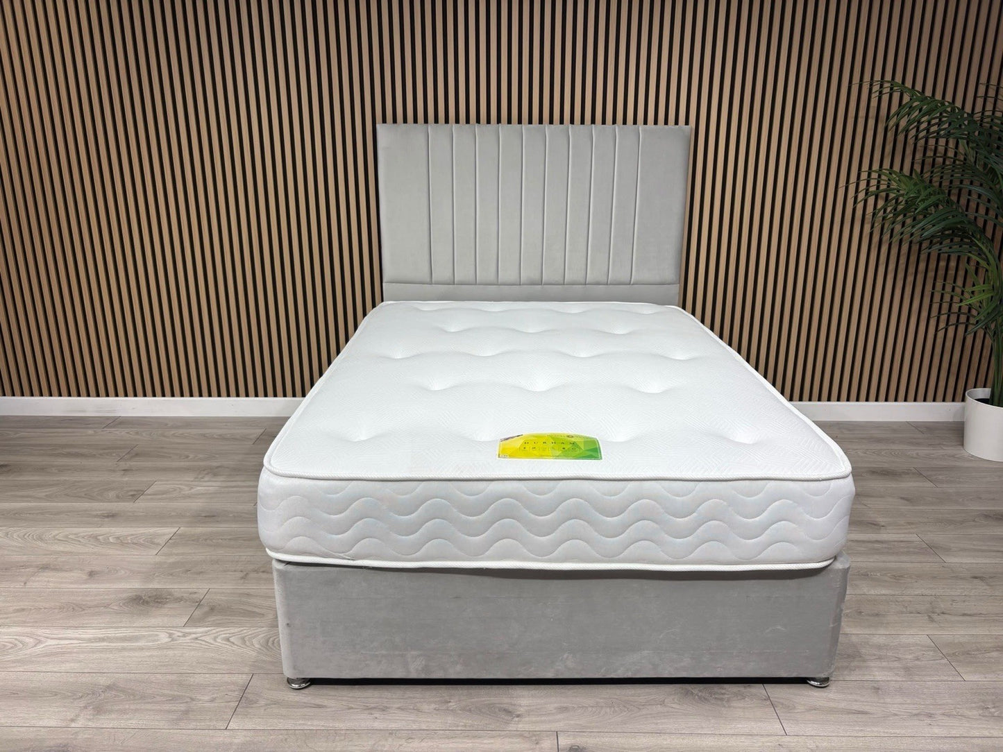 4ft6 Durham Bed Set, Inc Base + Headboard + Mattress (Storage Options Available)