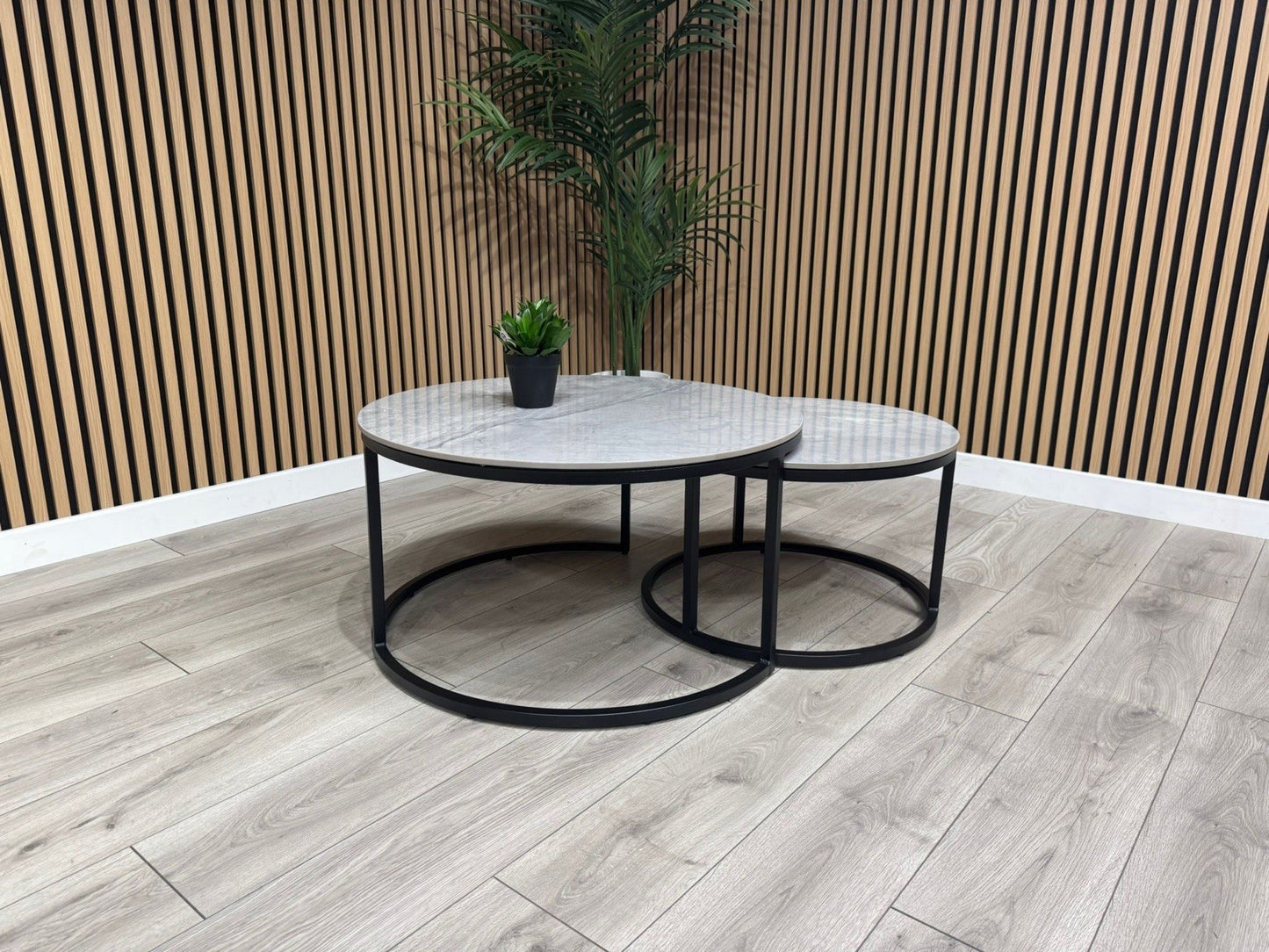 Furniture Village - Yoyo Nest Of Round Coffee Tables, Grey  - RRP £569