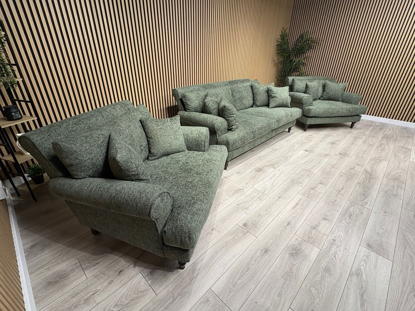 Laura Ashley LYNDEN Style Fabric 3 Seater Sofa + 2 x Armchairs Set - RRP £3695