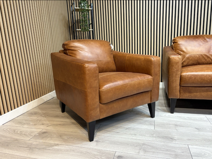 John Lewis BAILEY Style Tan Leather Armchair - RRP £1295