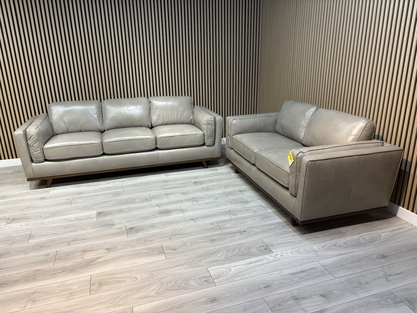 John Lewis Sample VALENCIA 3 Seater + 2 Seater Leather Sofa Set - RRP £4,398