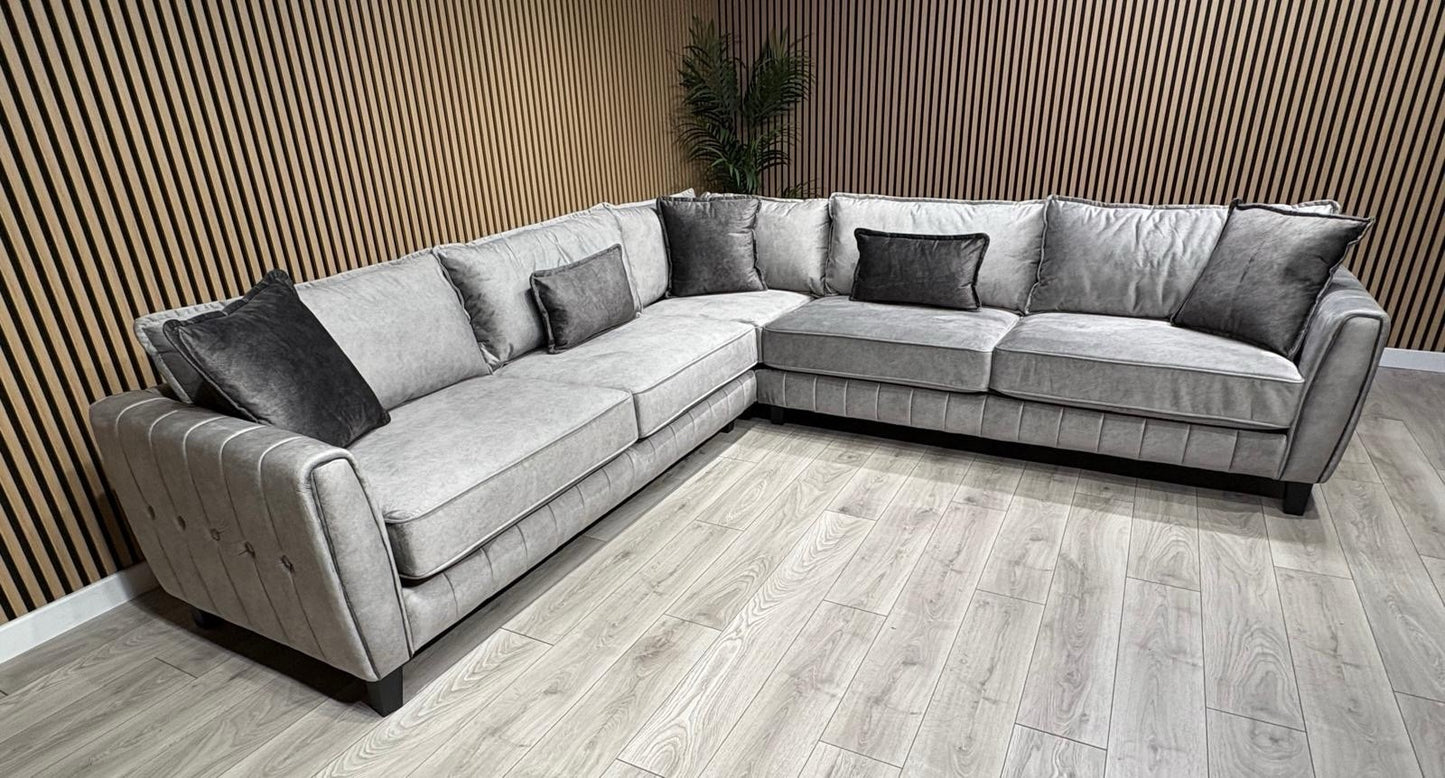 DFS - Cherished Fabric Corner Sofa, Formal Back - RRP: 2399