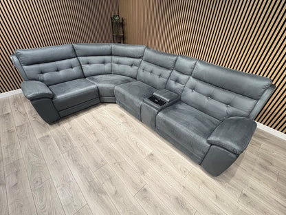 SCS Belford 1 Corner 3 Power Recliner Sofa with Media Console - RRP £2599