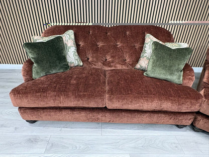 Alexander & James 3 Seater Button Back Sofa + Love Chair, RRP: £2895