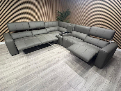 Sofology BARI Large Leather Power Recliner Corner Sofa - RRP £5899