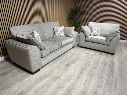 NEXT Stamford Style Fabric 3 Seater Sofa + Love Chair Set - RRP £2250
