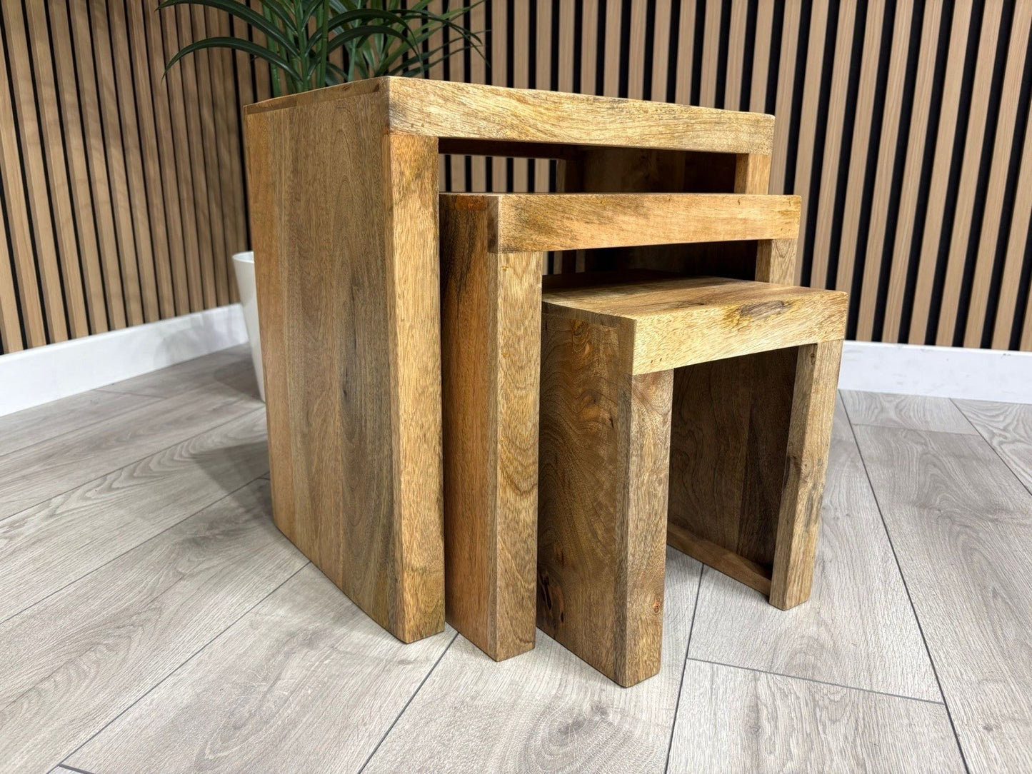 NEXT Sample - Cuba Mango Wood Nest Of 3 Tables - RRP: £395