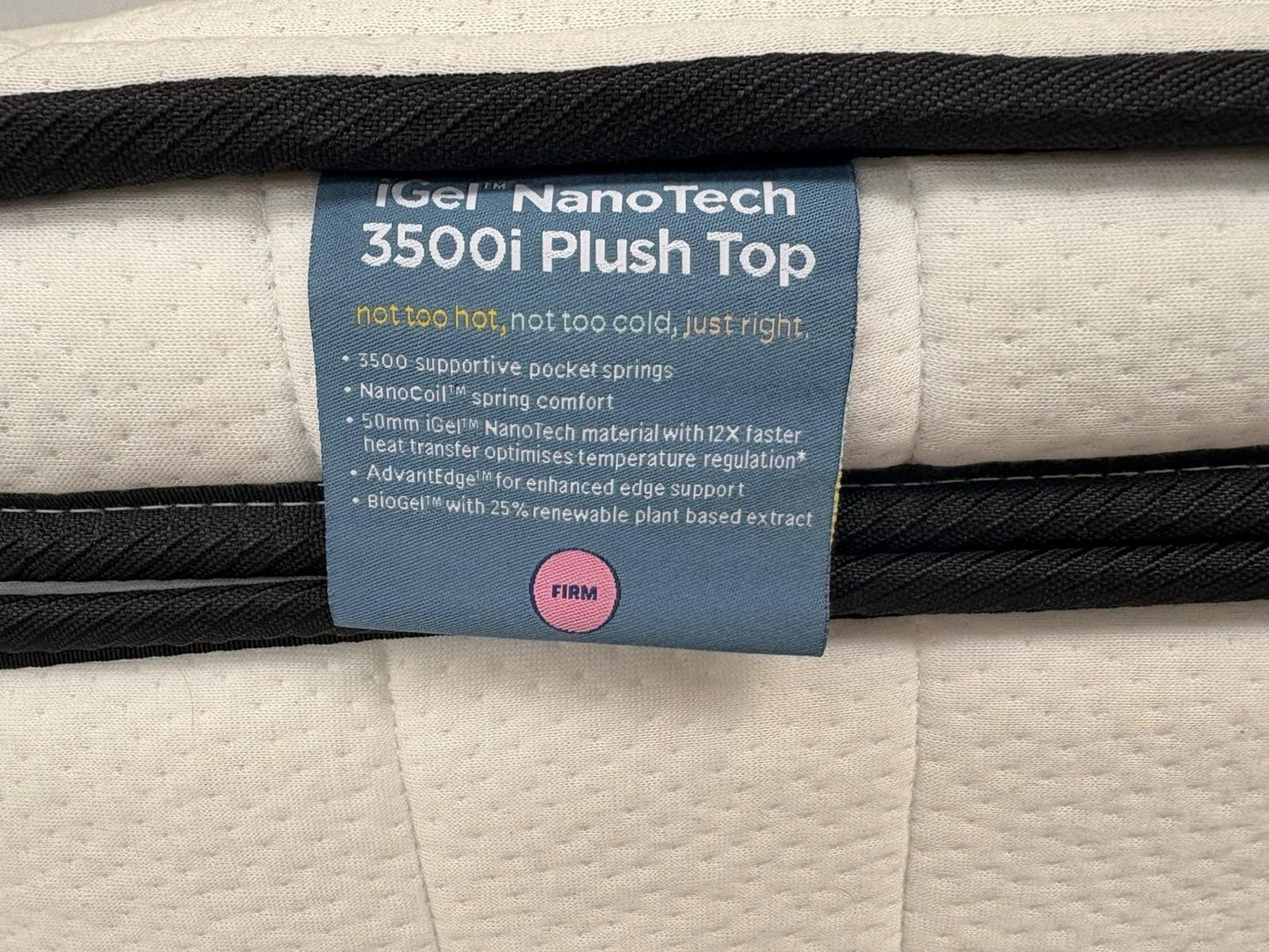 IGEL Nanotech 3500i 6ft Superking Mattress Zip&Link, Firm  - RRP £2,399