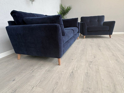 Dunelm - Peyton Grand Fabric 4 Seater Sofa + Love Chair / Armchair  - RRP £2,428
