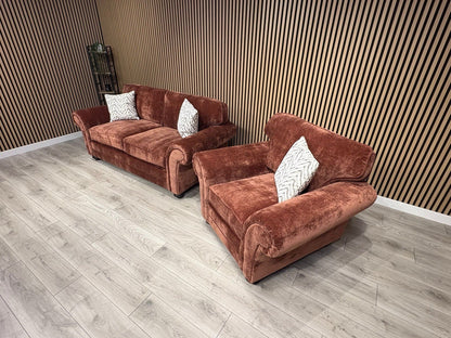 New BLENHEIM Fabric 3 Seater + Armchair - RRP £2790